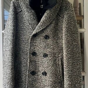 Soia & Kyo Gray and Black Pea Coat